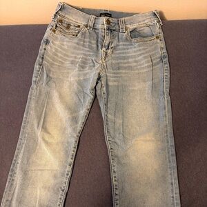 True Religion Light Wash Straight Jeans